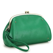 Load image into Gallery viewer, Genuine Leather Women Clutch Wallet Kiss Lock Design Luxury Female Purse Handbag Large Capacity Long Wallet Bag Phone Pocket