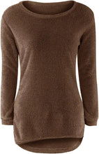 Load image into Gallery viewer, 2024 Women Warm Sweaters Solid Color O Neck Loose Knitted Pullover Long Sweater Casual Blouse Lady Hipster Comfortable Clothing
