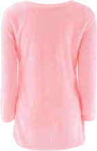 Load image into Gallery viewer, 2024 Women Warm Sweaters Solid Color O Neck Loose Knitted Pullover Long Sweater Casual Blouse Lady Hipster Comfortable Clothing