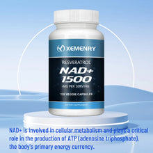 Load image into Gallery viewer, NAD + Resveratrol - Anti-aging, Helps Boost Energy, Promotes Cell and Skin Health - 120 Capsules