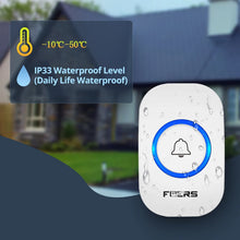 Load image into Gallery viewer, Fuers M557 Doorbell Waterproof Wireless Chime Home Doorbell Intelligent 32 Songs Smart Doorbell Alarm With Battery
