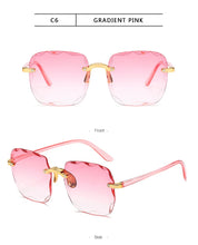 Load image into Gallery viewer, Square Rimless Sunglasses Women Luxury Brand Designer Summer Red Glasses Fashion Sun glasses For Men UV400 Shades Oculos