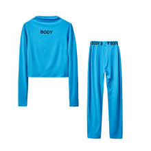 Load image into Gallery viewer, European and N Women's Clothing Hot Cross-border Trade Autumn and Winter Sexy Solid Color Tight Long-sleeved Suit