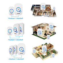 Load image into Gallery viewer, Fuers M557 Doorbell Waterproof Wireless Chime Home Doorbell Intelligent 32 Songs Smart Doorbell Alarm With Battery