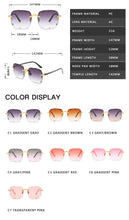 Load image into Gallery viewer, Square Rimless Sunglasses Women Luxury Brand Designer Summer Red Glasses Fashion Sun glasses For Men UV400 Shades Oculos