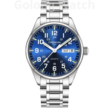 Load image into Gallery viewer, Luminous Watch Men 2020 CARNIVAL Mens Watches Top Brand Luxury Waterproof Sports Quartz Wristwatch Japan Movement Watch For Men