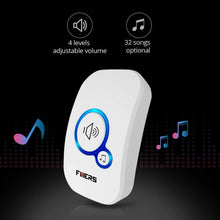 Load image into Gallery viewer, Fuers M557 Doorbell Waterproof Wireless Chime Home Doorbell Intelligent 32 Songs Smart Doorbell Alarm With Battery