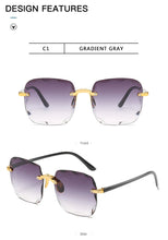 Load image into Gallery viewer, Square Rimless Sunglasses Women Luxury Brand Designer Summer Red Glasses Fashion Sun glasses For Men UV400 Shades Oculos