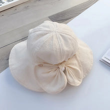 Load image into Gallery viewer, Princess Baby Hat for Girls Big Bow Summer Kids Bucket Hats Wide Brim Travel Baby Sun Cap Infant Accessories 1-3Y