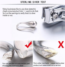 Load image into Gallery viewer, 925 Sterling Silver Earrings For Women Trendy Simple Circle Handmade Earring Jewelry Prevent Allergy Party Accessories