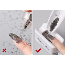 Load image into Gallery viewer, Nails art glitter powder sequins double layer manicure tool rhinestones gems decorations recycling box storage portable containe