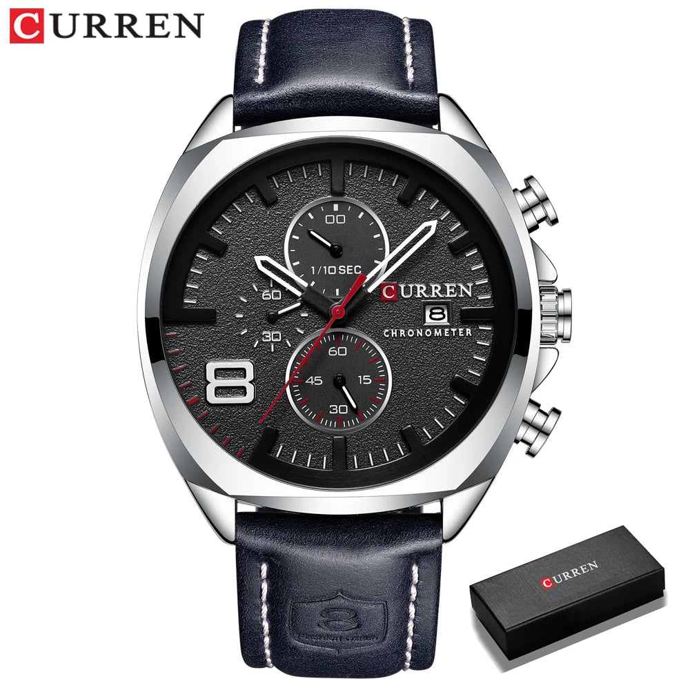 New Men Watches Top Brand Luxury CURREN Military Quartz Watch Men's Sport Wristwatch Relogio Masculino Waterproof