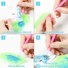 Load image into Gallery viewer, Children's Handmade Diamond Painting Sitcker Pokemon Kit Digital Rod-Shaped Diamond Painting Kit For Cartoon Nnimals Easy to DIY