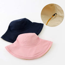 Load image into Gallery viewer, COKK Kids Bucket Hat Summer Foldable Double Sided Wide Brim Beach UV Protection Sunscreen Fisherman Hats Girl