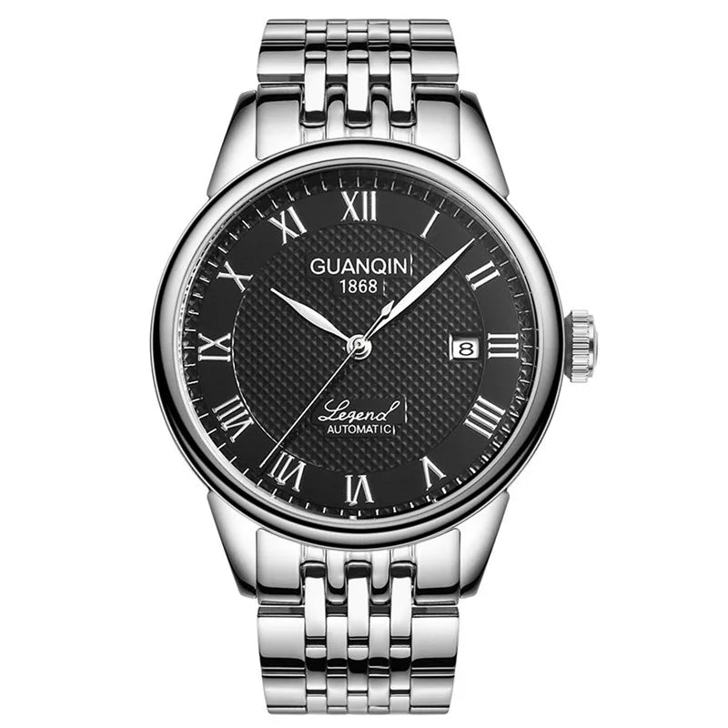 Men Watches 2025 GUANQIN Automatic Self-Wind Date Watch Mens Top Brand Luxury Mechanical Leather Wristwatch relogio masculino