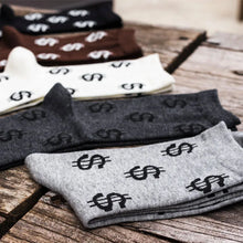 Load image into Gallery viewer, Novelty Men's Long Socks Money Dollar Patterned Socks Funny Style Pure Cotton Sock for Men
