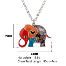 Load image into Gallery viewer, Enamel Alloy Jungle Elephant Choker Necklace Chain Pendant Peaceful Novelty Jewelry Accessories For Women Girl Ladies Men Kids