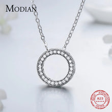 Load image into Gallery viewer, Modian Romantic Real 925 Sterling Silver Fashion Round Hearts Necklace For Women Fantastic Life Wedding Necklaces Jewelry Gift