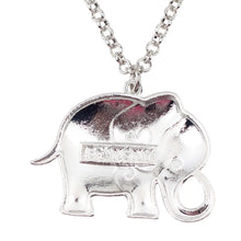 Load image into Gallery viewer, Enamel Alloy Jungle Elephant Choker Necklace Chain Pendant Peaceful Novelty Jewelry Accessories For Women Girl Ladies Men Kids