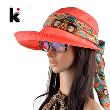 Load image into Gallery viewer, Summer hats for women chapeu feminino new fashion visors cap sun cap collapsible anti-uv hat 6 colors
