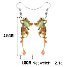 Load image into Gallery viewer, Cartoon Frog Acrylic Drop Earrings Big Long Dangle Novelty Animal Jewelry For Women Girls Teens Charms Great Gift