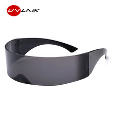 Load image into Gallery viewer, Futuristic Sunglasses Men Women Sunglass of the Future Wrap Around Shades Costume Party Mask Novelty Glasses