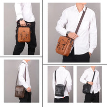 Load image into Gallery viewer, JEEP BULUO Multi-function Business Handbags Men New Man's Shoulder Bag Large Capacity Leather Messenger Bag Crossbody Big Brand