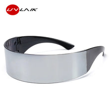 Load image into Gallery viewer, Futuristic Sunglasses Men Women Sunglass of the Future Wrap Around Shades Costume Party Mask Novelty Glasses