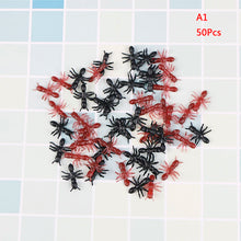Load image into Gallery viewer, 50/100/200Pcs Simulation Ants Novelty Halloween Stimulating Plastic Realistic Insects Ant Pranks Joking Toys