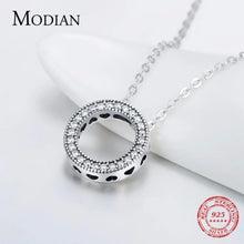 Load image into Gallery viewer, Modian Romantic Real 925 Sterling Silver Fashion Round Hearts Necklace For Women Fantastic Life Wedding Necklaces Jewelry Gift