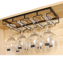 Load image into Gallery viewer, Wine Glass Rack Stainless Steel Hanging Holder Cup Stemware Stand Teacup Goblet Hanger Shelf Home Kitchen Bar Sipplies