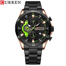 Load image into Gallery viewer, Watches For Men CURREN Man WristWatch Waterproof Chronograph Men Watch Military Top Brand Luxury StainlessSteel Sport Male Clock