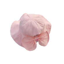 Load image into Gallery viewer, Princess Baby Hat for Girls Big Bow Summer Kids Bucket Hats Wide Brim Travel Baby Sun Cap Infant Accessories 1-3Y