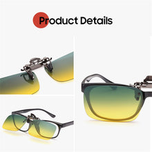 Load image into Gallery viewer, Day and Night Flip Up Clip On Sunglasses Polarized Driving Aviation Oversized S M L Size Yellow Green Lens Fishing UV400 Goggles