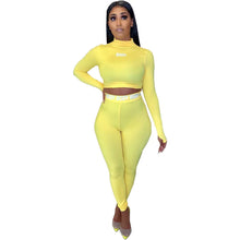 Load image into Gallery viewer, European and N Women's Clothing Hot Cross-border Trade Autumn and Winter Sexy Solid Color Tight Long-sleeved Suit
