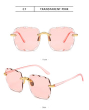 Load image into Gallery viewer, Square Rimless Sunglasses Women Luxury Brand Designer Summer Red Glasses Fashion Sun glasses For Men UV400 Shades Oculos
