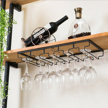 Load image into Gallery viewer, Wine Glass Rack Stainless Steel Hanging Holder Cup Stemware Stand Teacup Goblet Hanger Shelf Home Kitchen Bar Sipplies