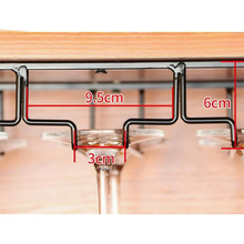 Load image into Gallery viewer, Wine Glass Rack Stainless Steel Hanging Holder Cup Stemware Stand Teacup Goblet Hanger Shelf Home Kitchen Bar Sipplies