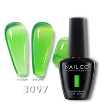 Load image into Gallery viewer, NAILCO 15ml Transparent Nude Color Series Jelly Gel Nail Polish Pink Red Nails Art Manicure Gel Varnishes Gellack Design Lacquer