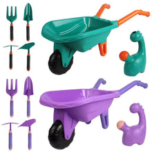 Load image into Gallery viewer, WizKidz Kids Gardening Tool Set with Wheelbarrow Watering Can Gloves Rake Shovel Trowel Double Hoe Apron Boys Girls Outdoor Toys