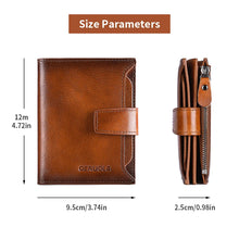 Load image into Gallery viewer, Wallet men's genuine leather 2024 new money bag short clip men's silver wallet card holder large capacity