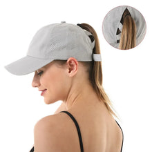 Load image into Gallery viewer, Baseball Caps For Women Hats New Breathable Mesh Sun Visor Hats Female Summer European Outdoor Sports Criss Cross Ponytail Hat