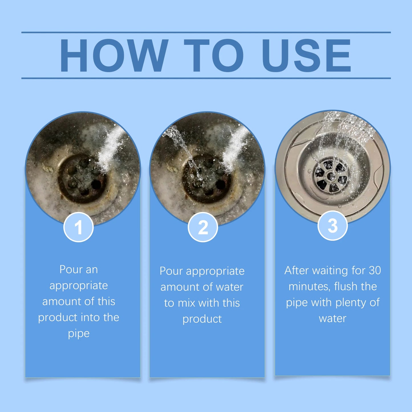 150g Pipe cleaning detergent Kitchen toilet drain unclogging agent unclogging drain pipe cleaning and decontamination