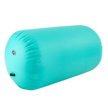 Load image into Gallery viewer, Air Roller Gymnastics Barrel Back Handspring Trainer Yoga Training Inflatable Gymnastics Tumble Mats Foldable w/ Air Pump, Green
