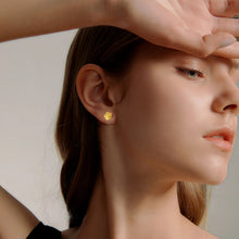Load image into Gallery viewer, \Rose Flower Stud Earring Stainless Steel Gold Color Petal Earrings Trendy Women Great Gift Idea