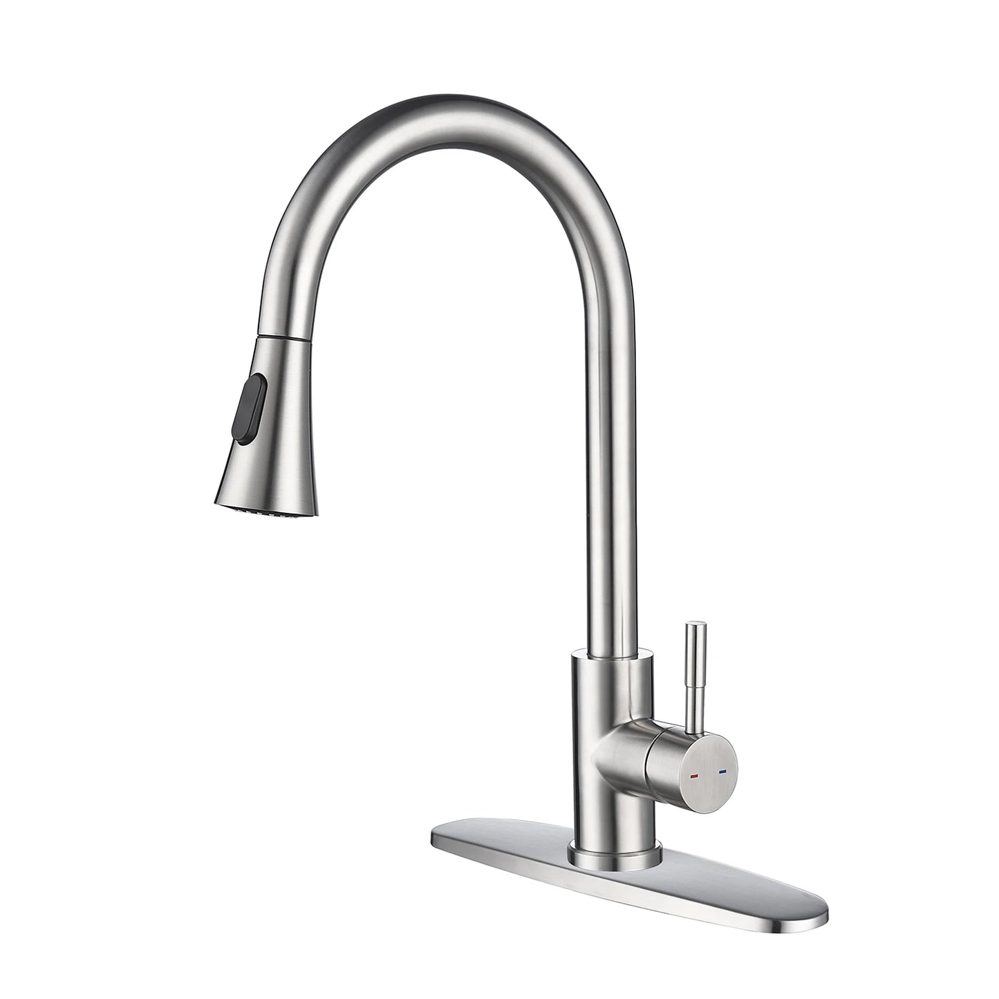 Kitchen Faucet with Pull Out Spraye Kitchen Faucet  Single Handle  Out Mixer  Stream Sprayer Nozzle Stainless Steel Family