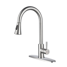 Load image into Gallery viewer, Kitchen Faucet with Pull Out Spraye Kitchen Faucet Single Handle Out Mixer Stream Sprayer Nozzle Stainless Steel Family