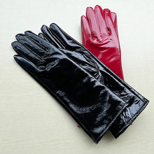 Load image into Gallery viewer, Long Gloves For Women Spring Winter Male Patent Leather Fashion Catwalk Motorcycle Riding Luvas Brilliant Warm Arm Warmer Gants