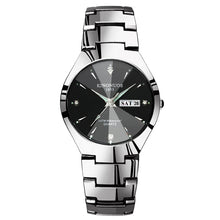 Load image into Gallery viewer, Relogios Masculino Tungsten Steel Black Watch for Men Clock Male Luminous Quartz Wristwatch Date Week Waterproof Student Watches