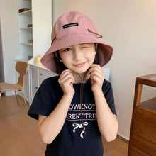 Load image into Gallery viewer, Kids Summer Hats For Girls Boys Bucket Hat Children Sun Protection Fisherman Cap Windproof Sun Hat Foldable Sunhat Outdoor New